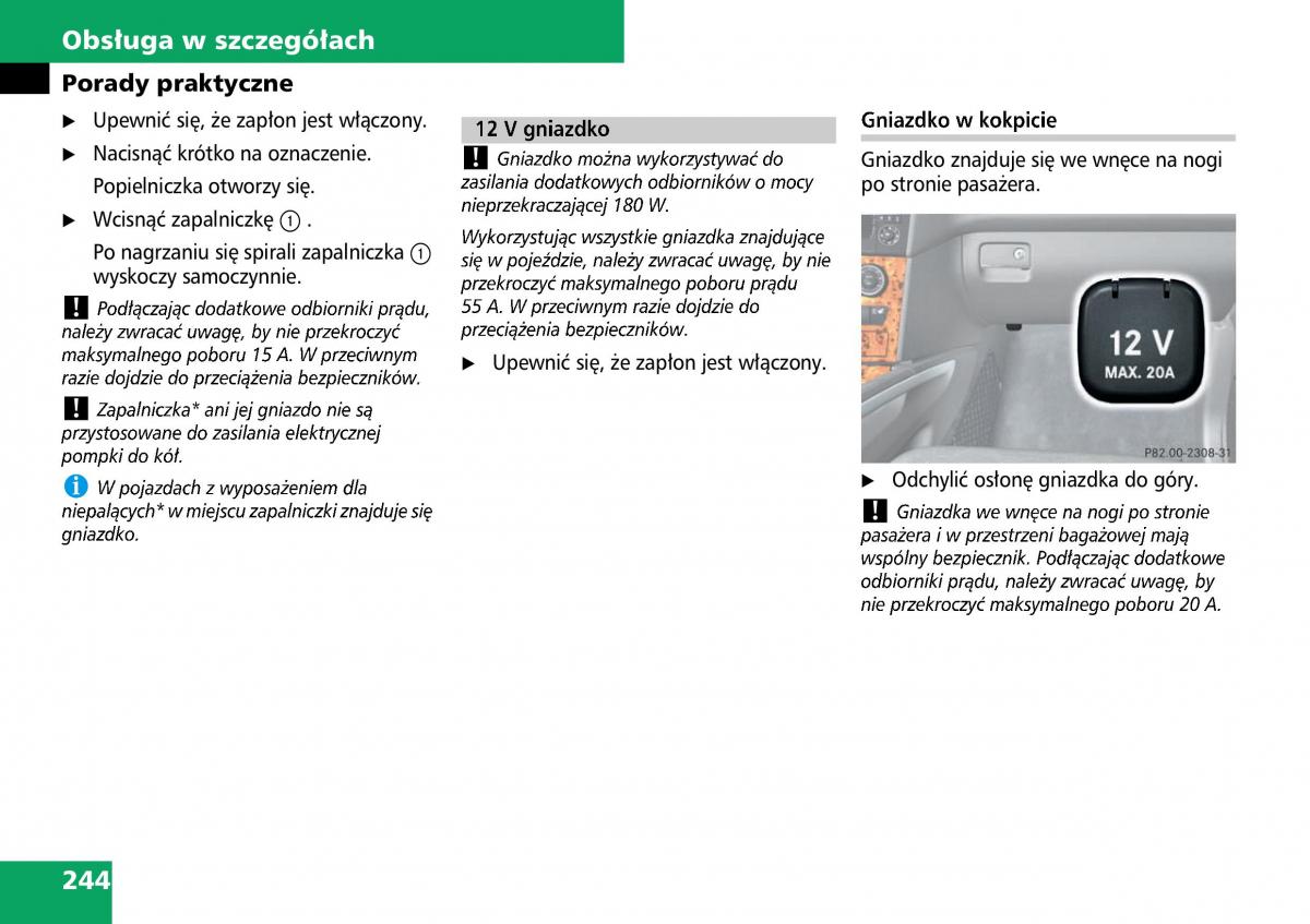 Mercedes ML W164 instrukcja obslugi / page 246