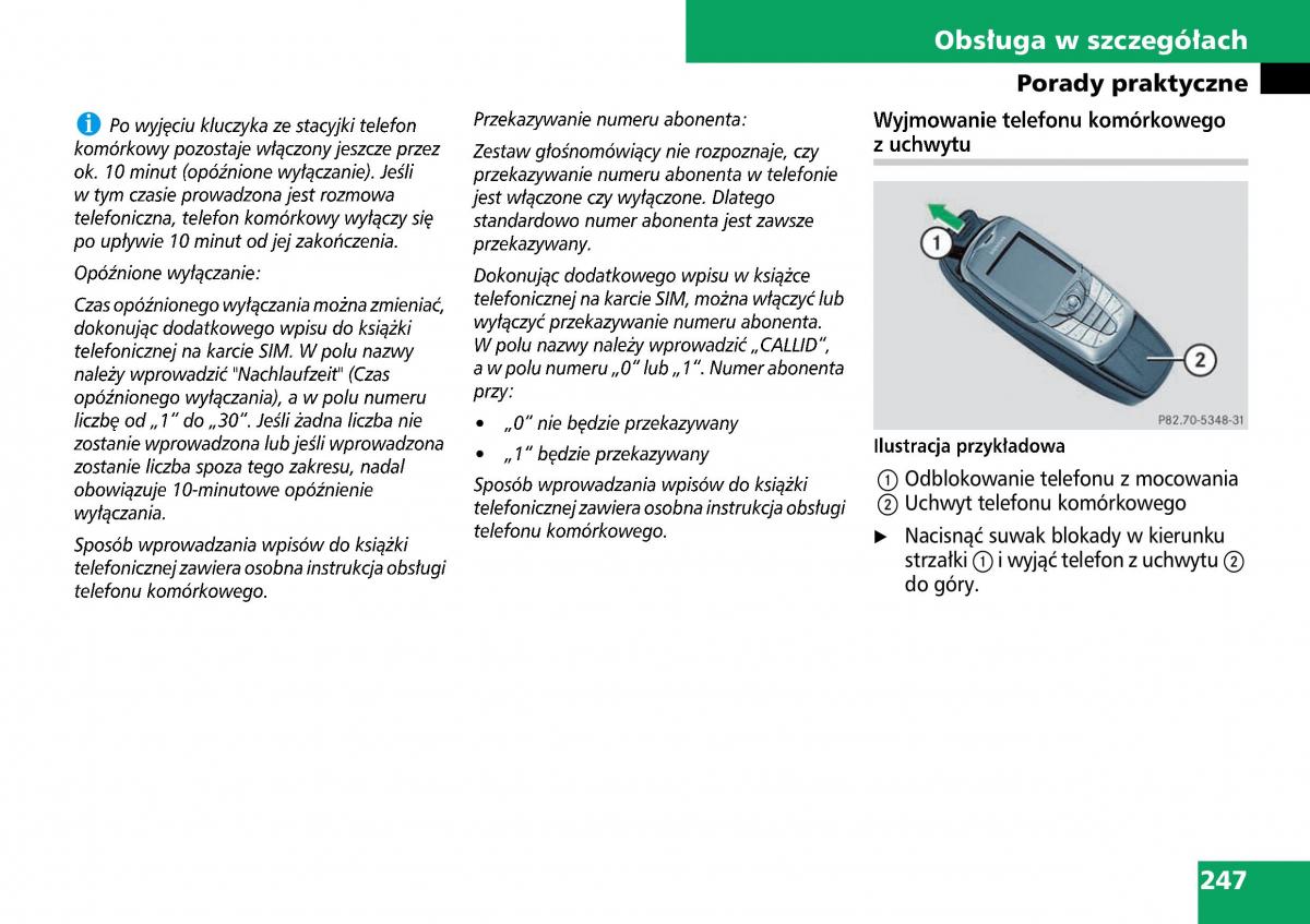 Mercedes ML W164 instrukcja obslugi / page 249