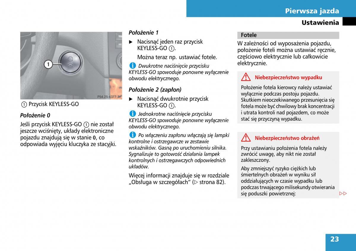 Mercedes ML W164 instrukcja obslugi / page 25