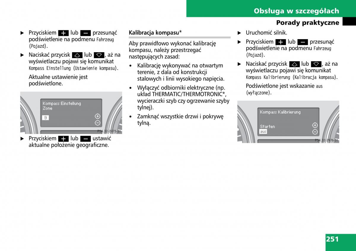 Mercedes ML W164 instrukcja obslugi / page 253