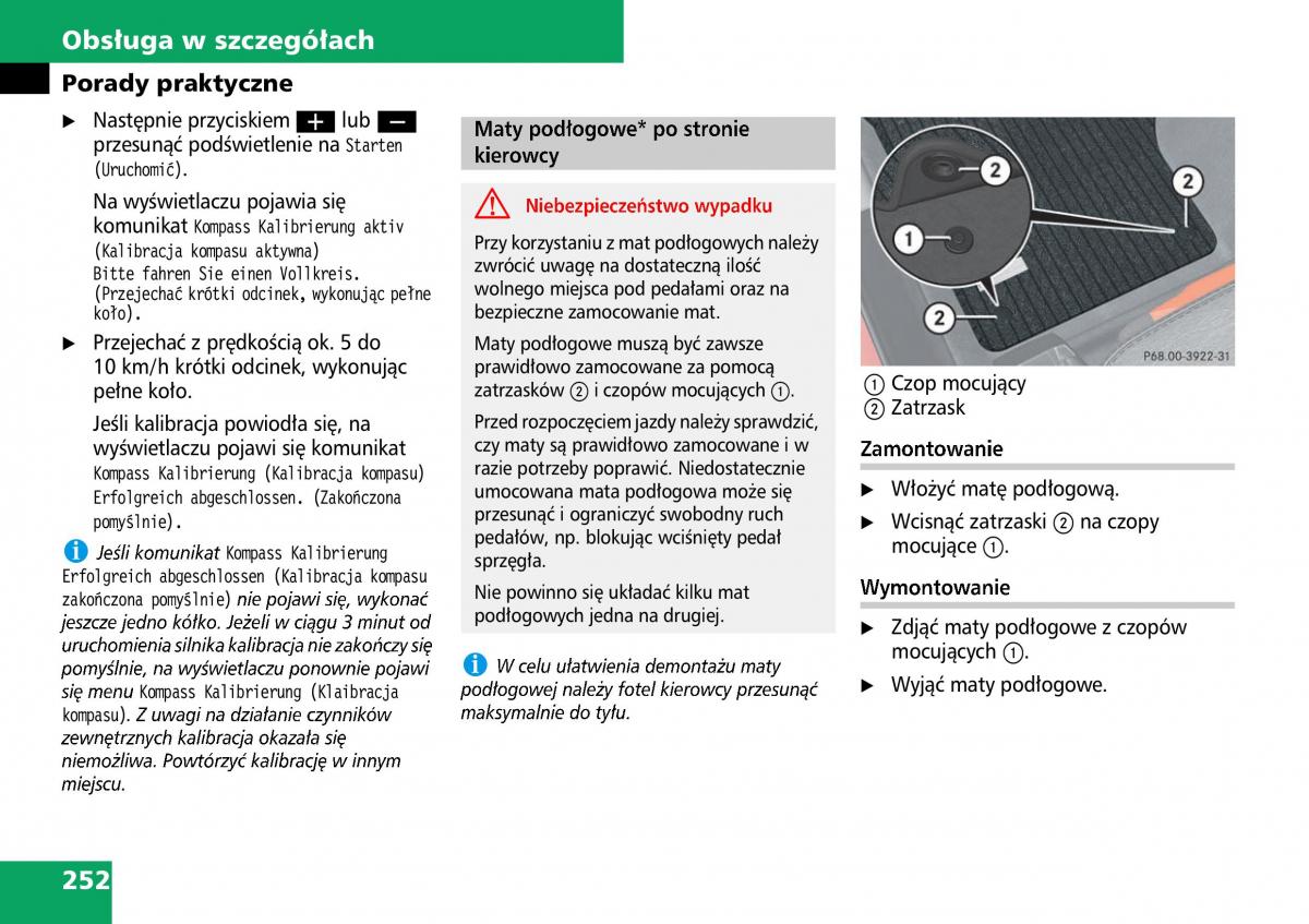 Mercedes ML W164 instrukcja obslugi / page 254