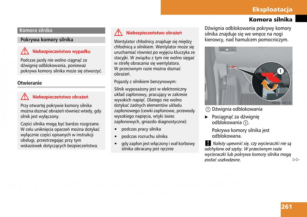 Mercedes ML W164 instrukcja obslugi / page 263