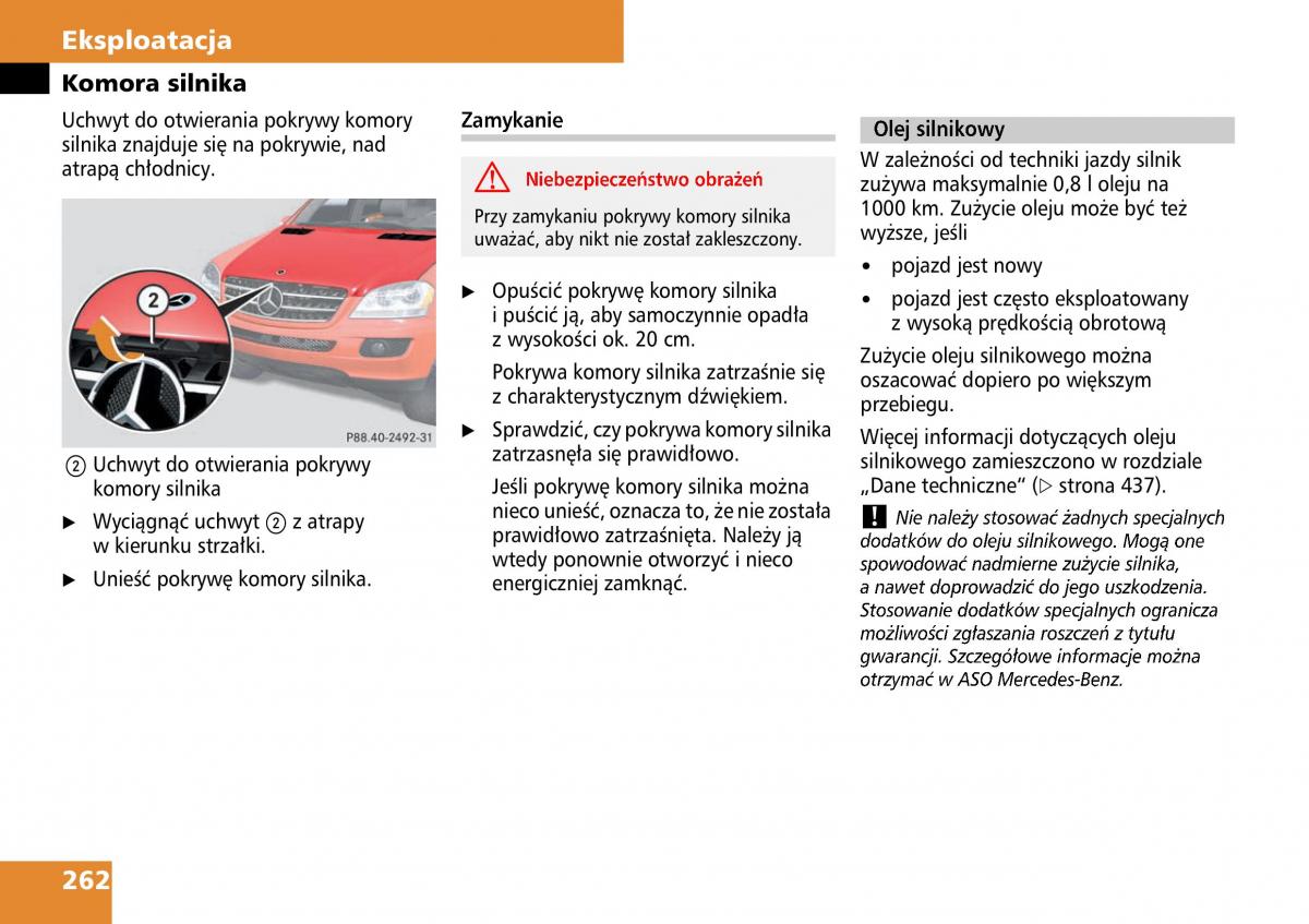 Mercedes ML W164 instrukcja obslugi / page 264