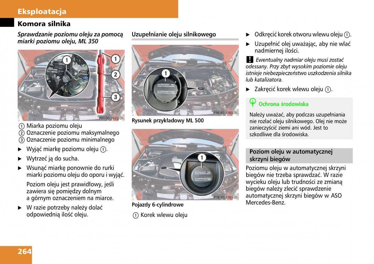 Mercedes ML W164 instrukcja obslugi / page 266