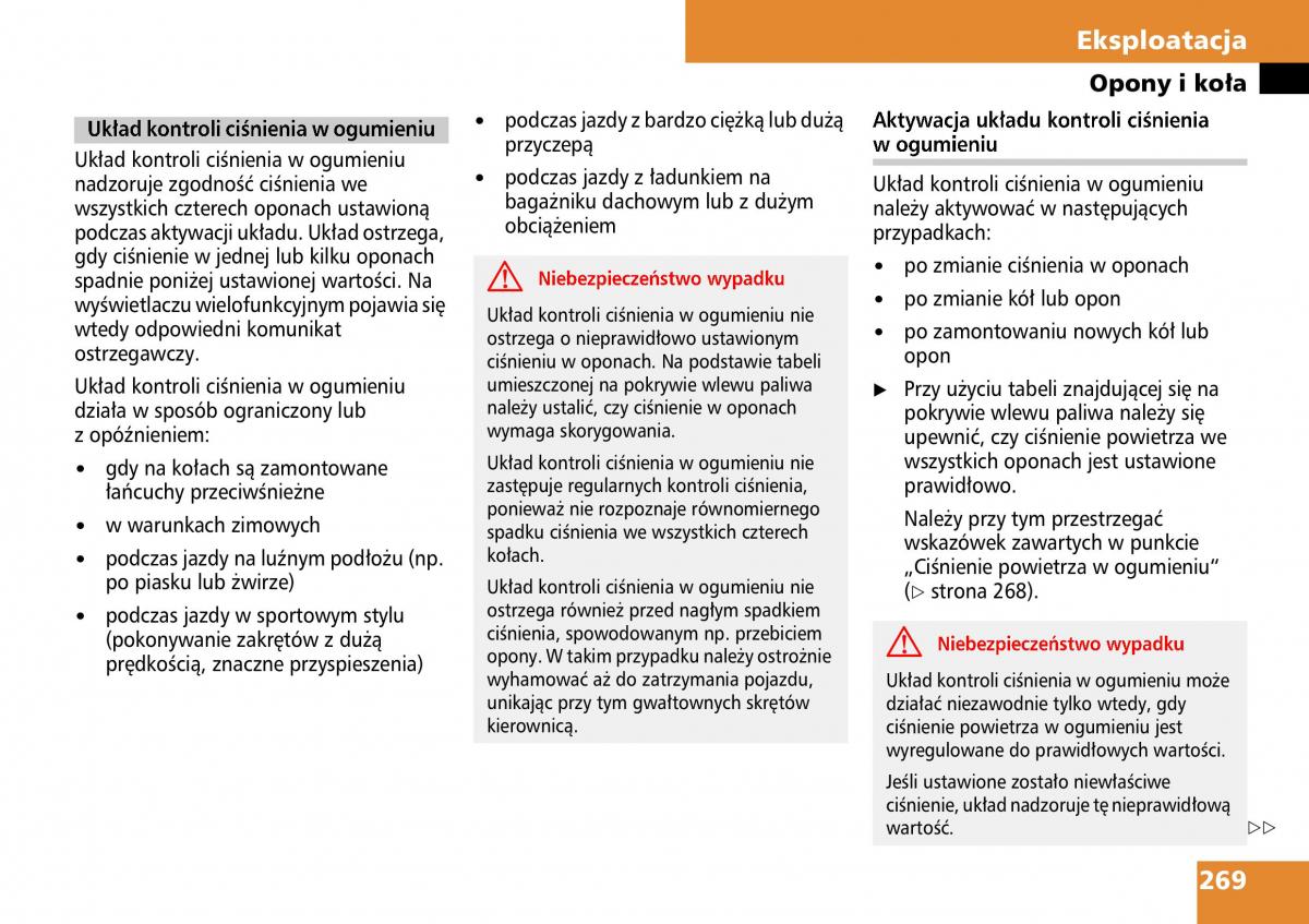 Mercedes ML W164 instrukcja obslugi / page 271