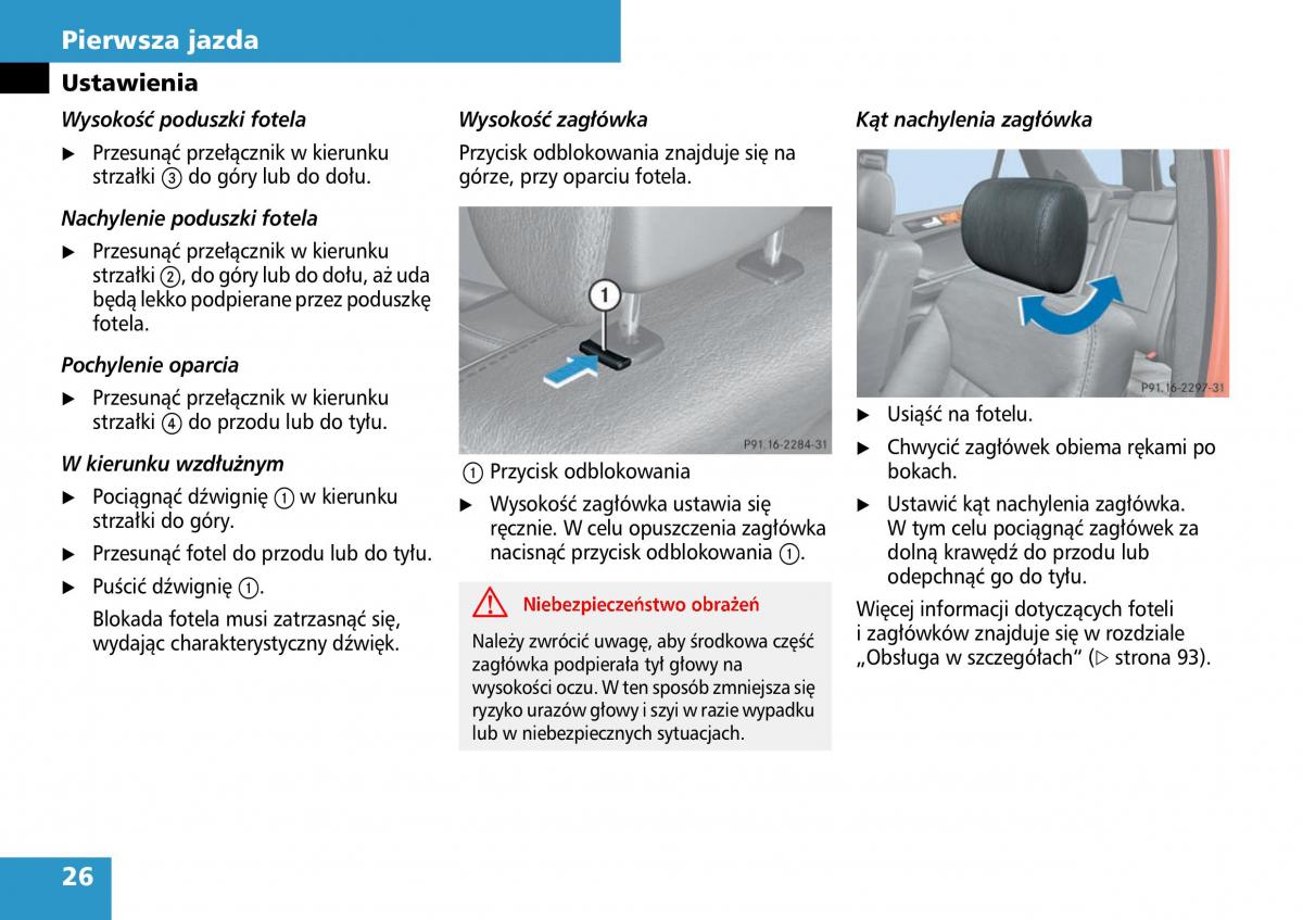 Mercedes ML W164 instrukcja obslugi / page 28