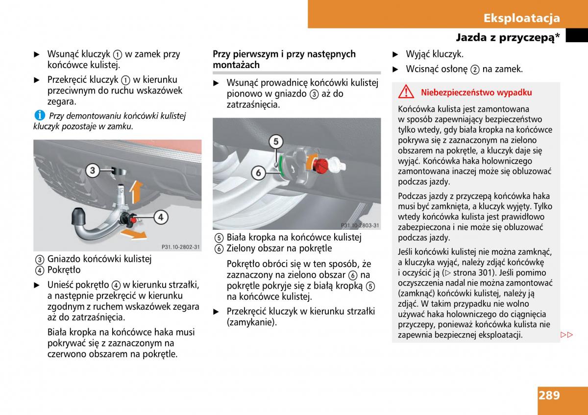 Mercedes ML W164 instrukcja obslugi / page 291