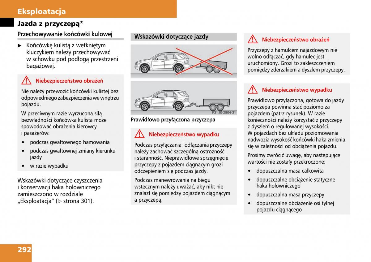 Mercedes ML W164 instrukcja obslugi / page 294