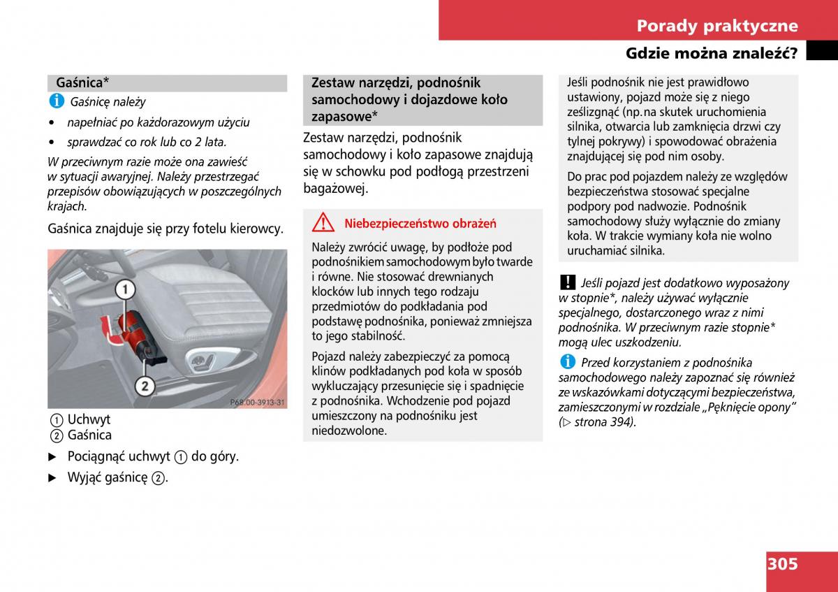 Mercedes ML W164 instrukcja obslugi / page 307