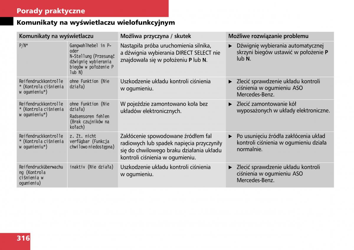 Mercedes ML W164 instrukcja obslugi / page 318