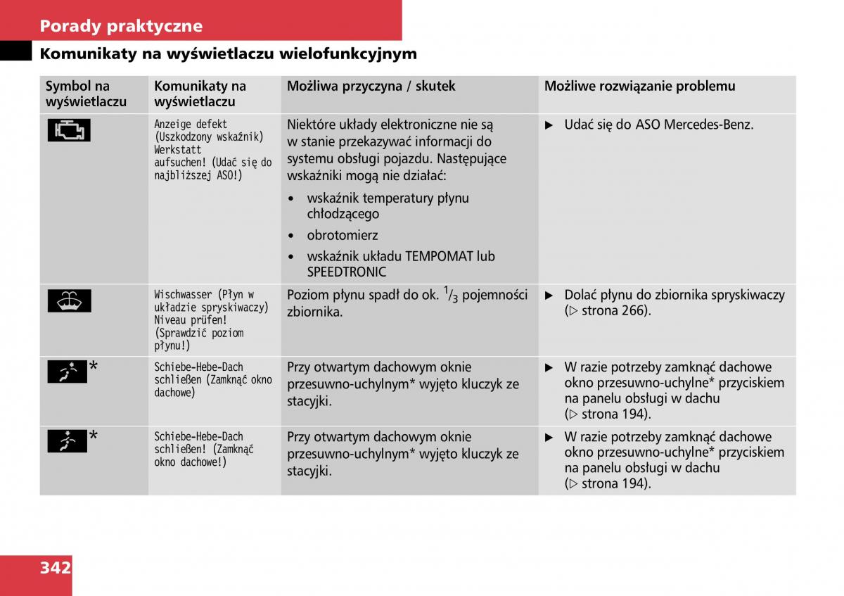 Mercedes ML W164 instrukcja obslugi / page 344