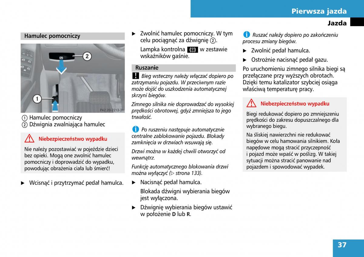 Mercedes ML W164 instrukcja obslugi / page 39