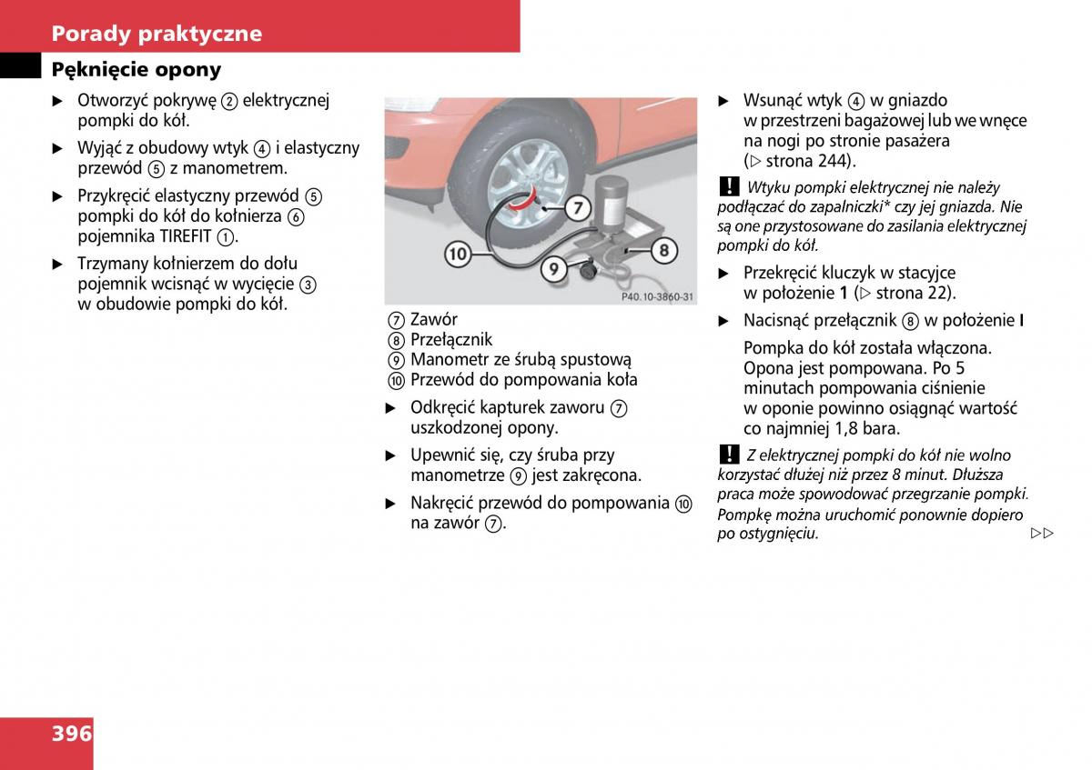 Mercedes ML W164 instrukcja obslugi / page 398