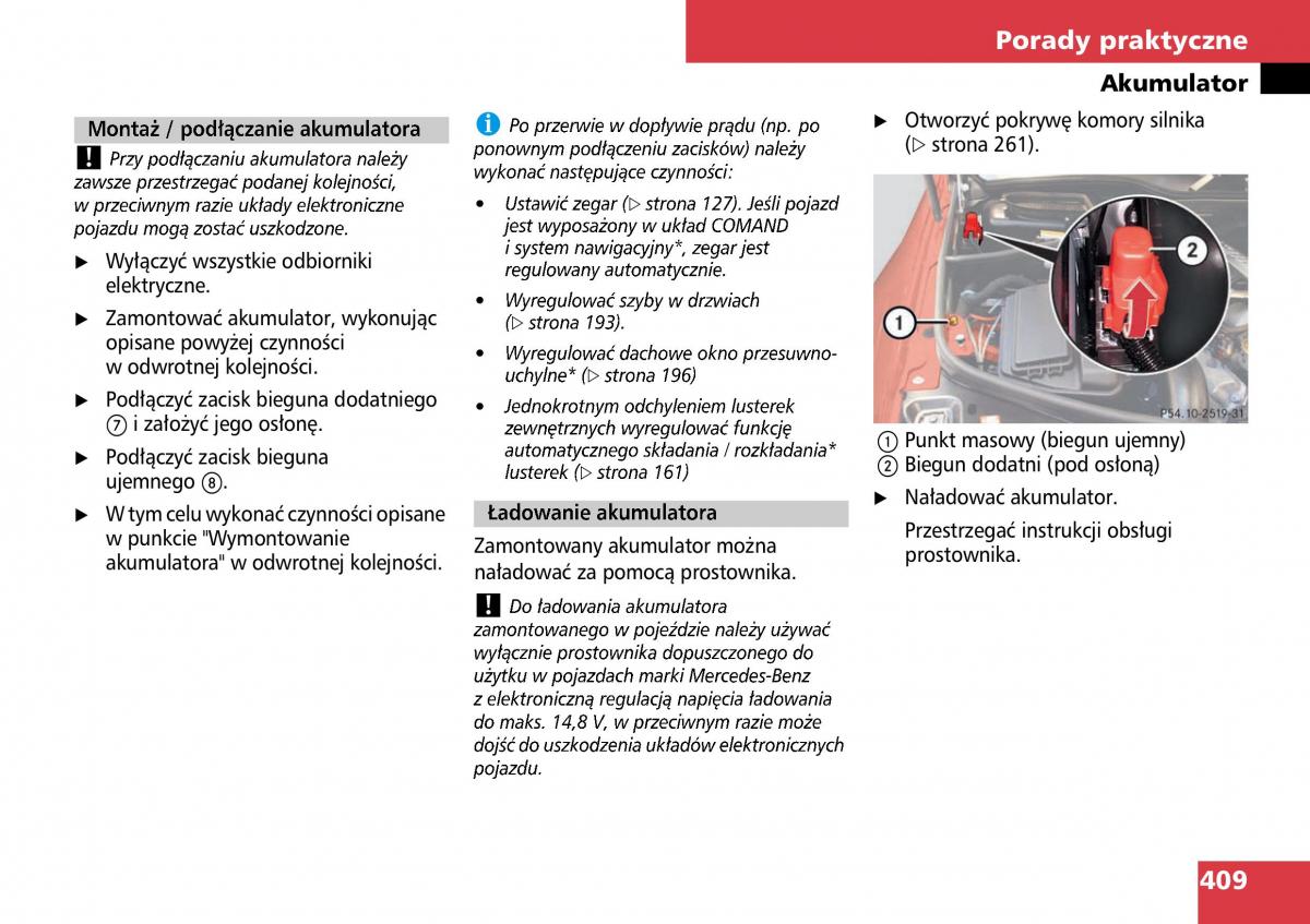 Mercedes ML W164 instrukcja obslugi / page 411