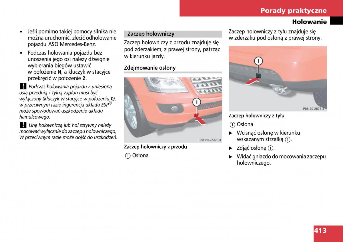 Mercedes ML W164 instrukcja obslugi / page 415