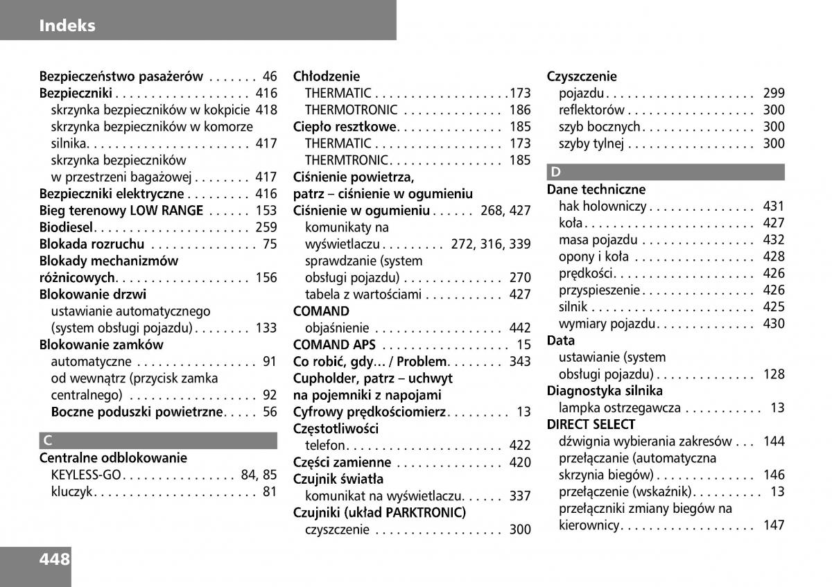 Mercedes ML W164 instrukcja obslugi / page 450