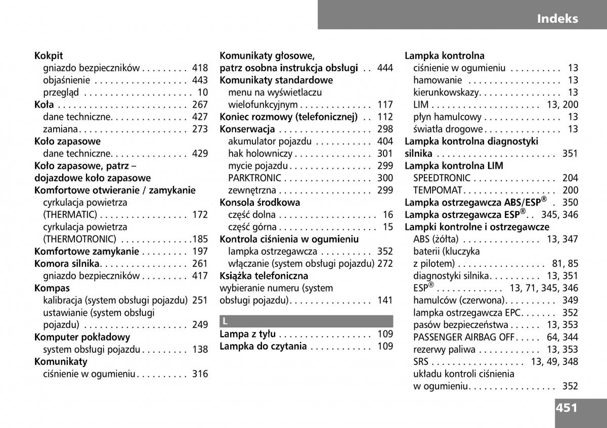 Mercedes ML W164 instrukcja obslugi / page 453