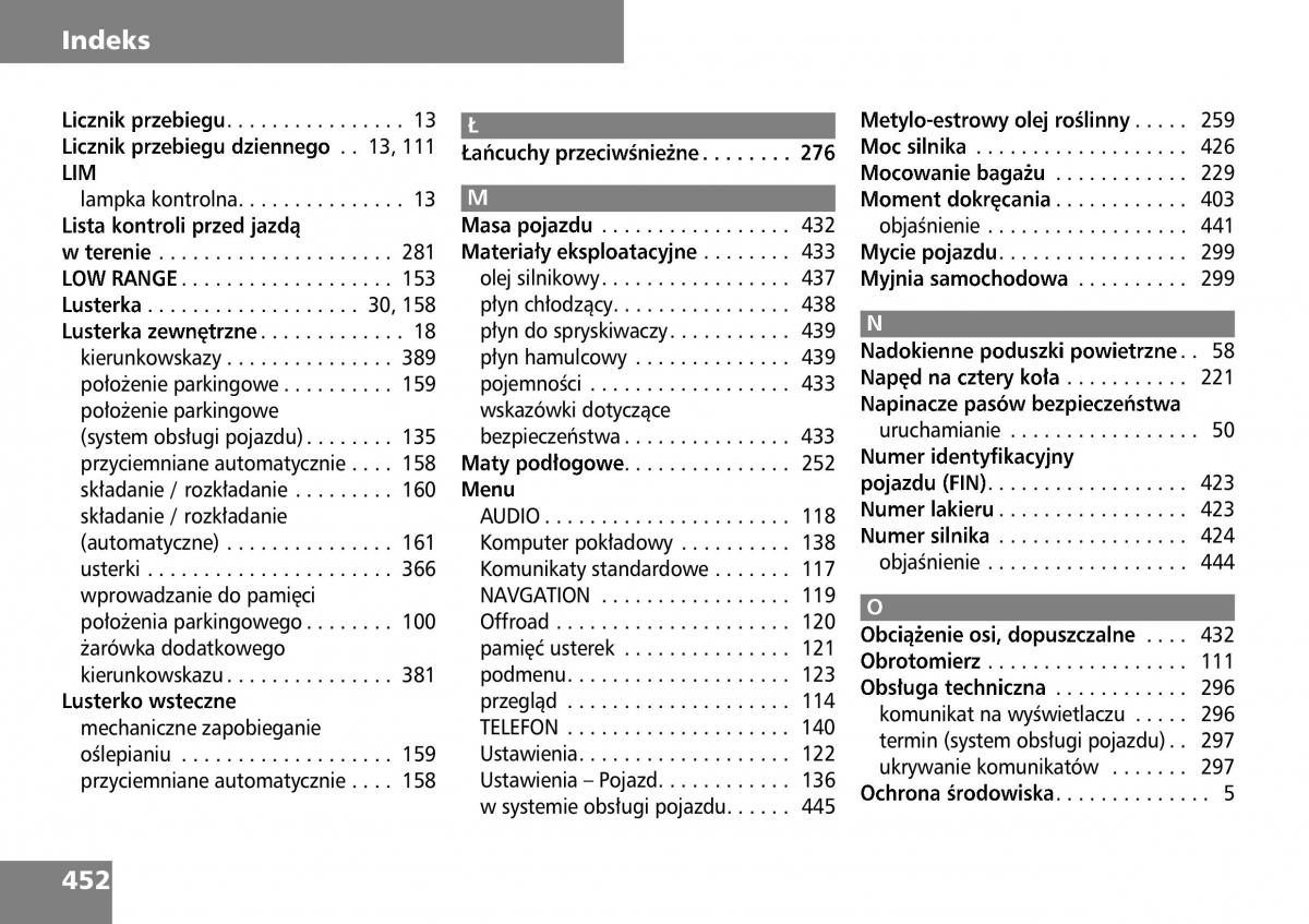 Mercedes ML W164 instrukcja obslugi / page 454