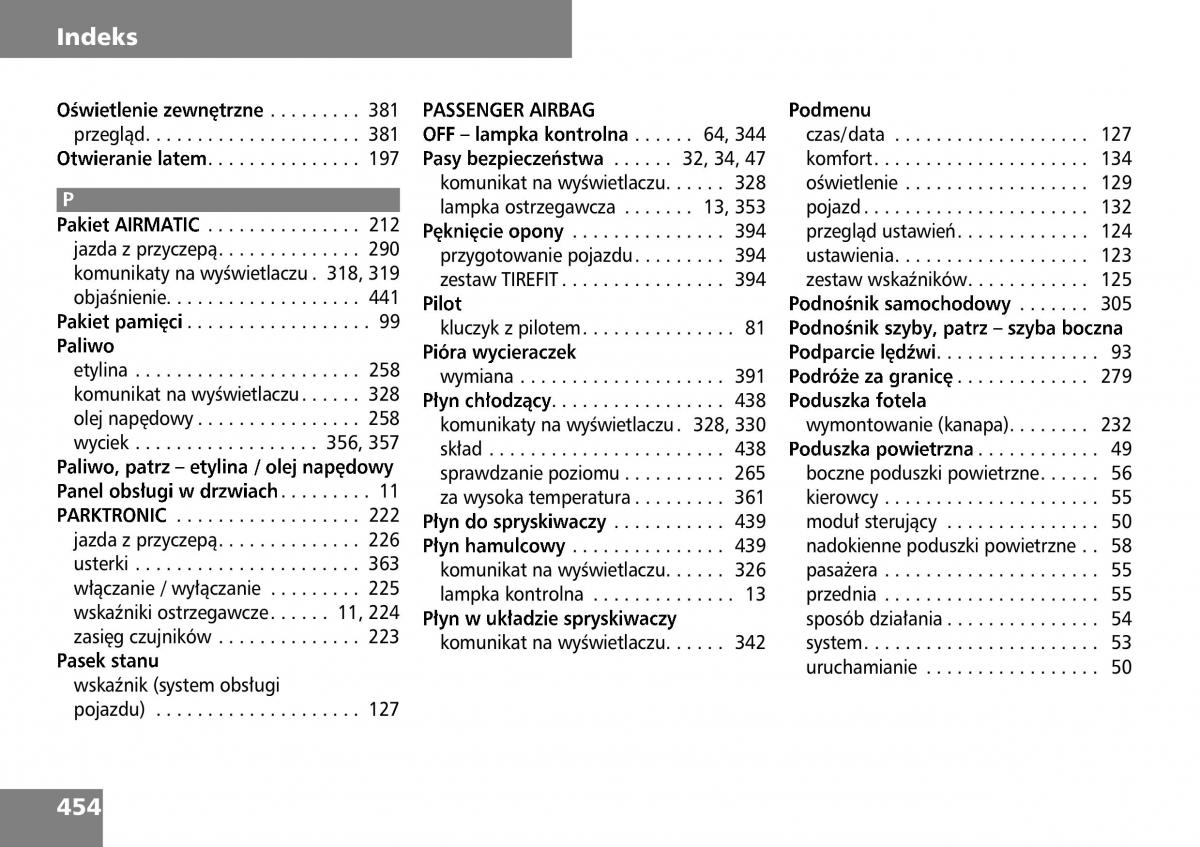 Mercedes ML W164 instrukcja obslugi / page 456