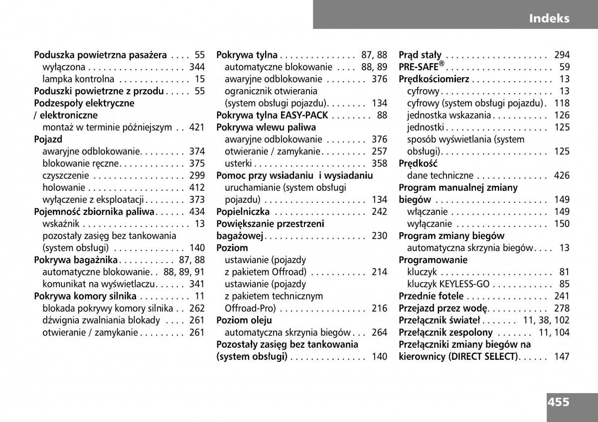 Mercedes ML W164 instrukcja obslugi / page 457