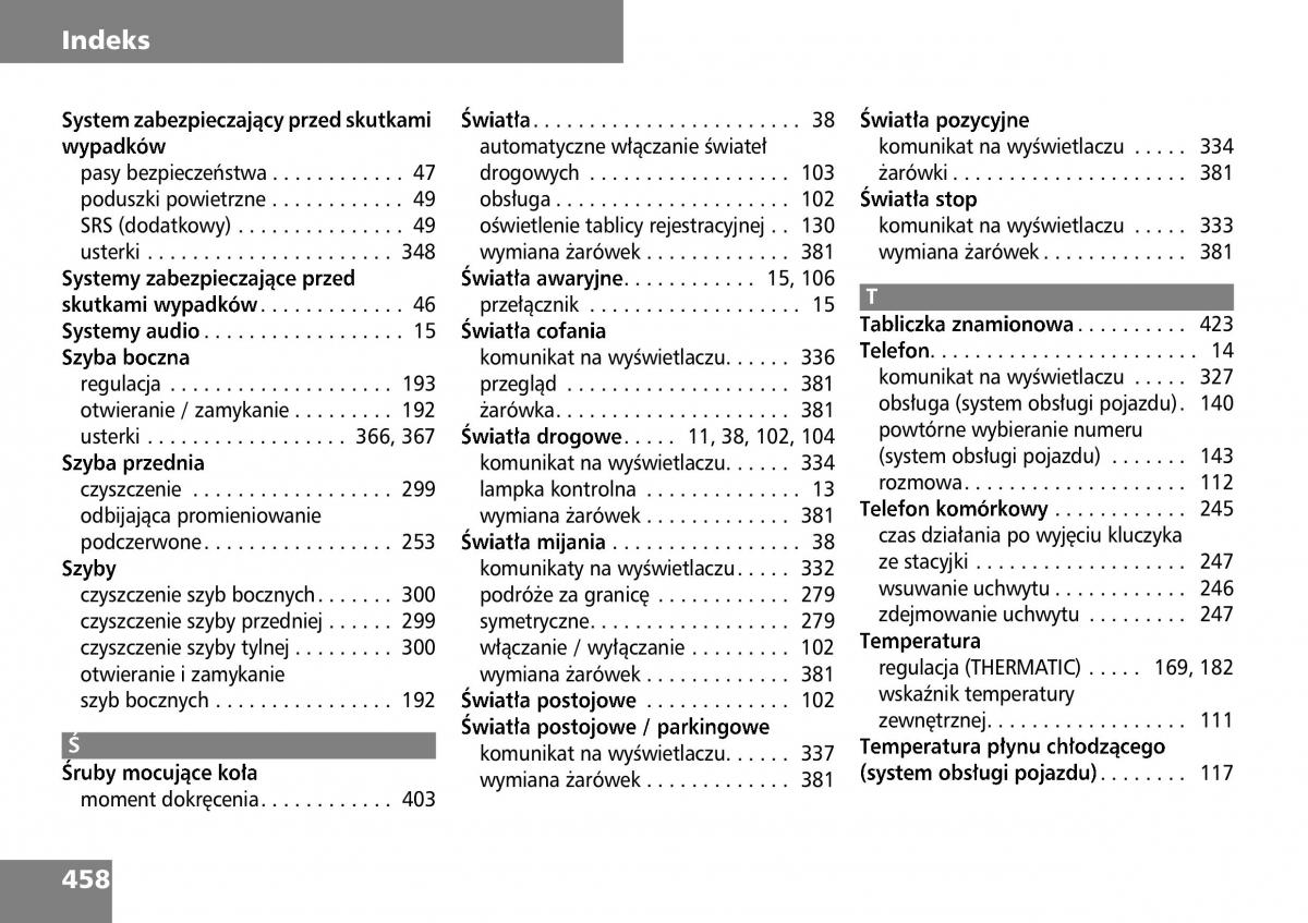 Mercedes ML W164 instrukcja obslugi / page 460