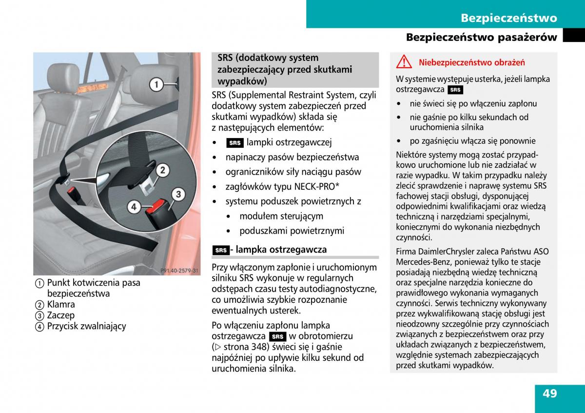 Mercedes ML W164 instrukcja obslugi / page 51