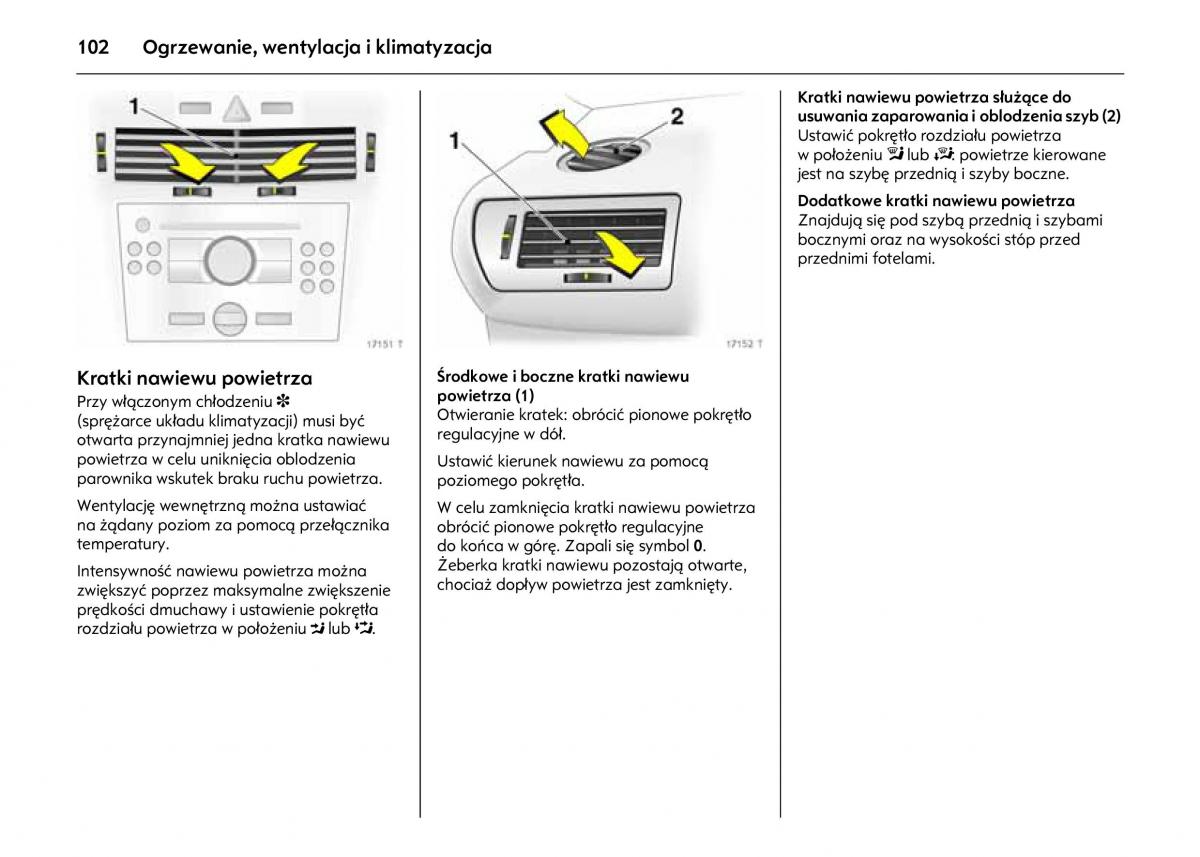 Opel Astra IV J instrukcja obslugi / page 106