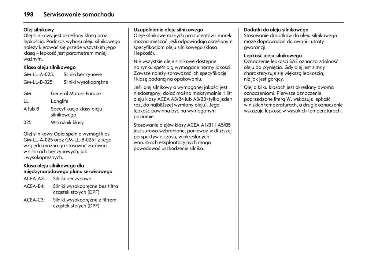 Opel Astra IV J instrukcja obslugi / page 202