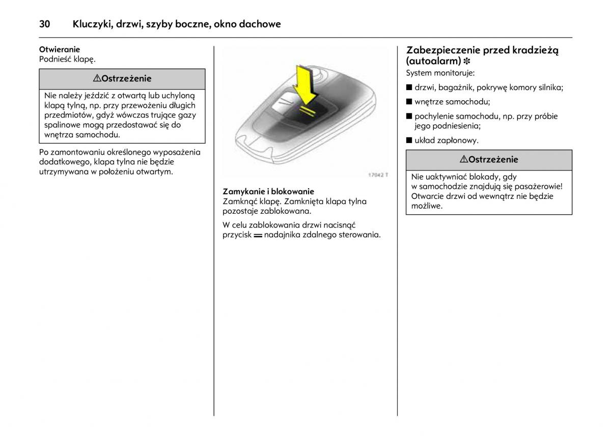 Opel Astra IV J instrukcja obslugi / page 34