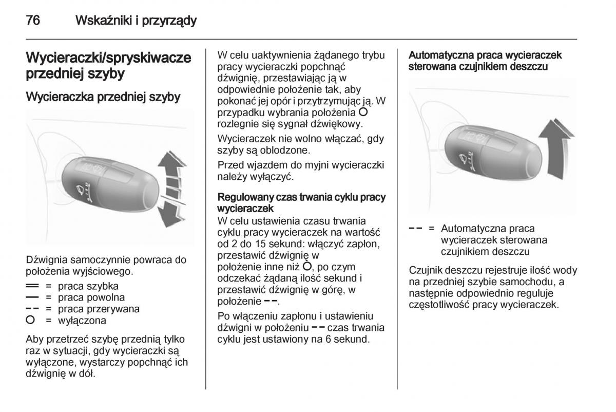 Opel Corsa D instrukcja obslugi / page 78