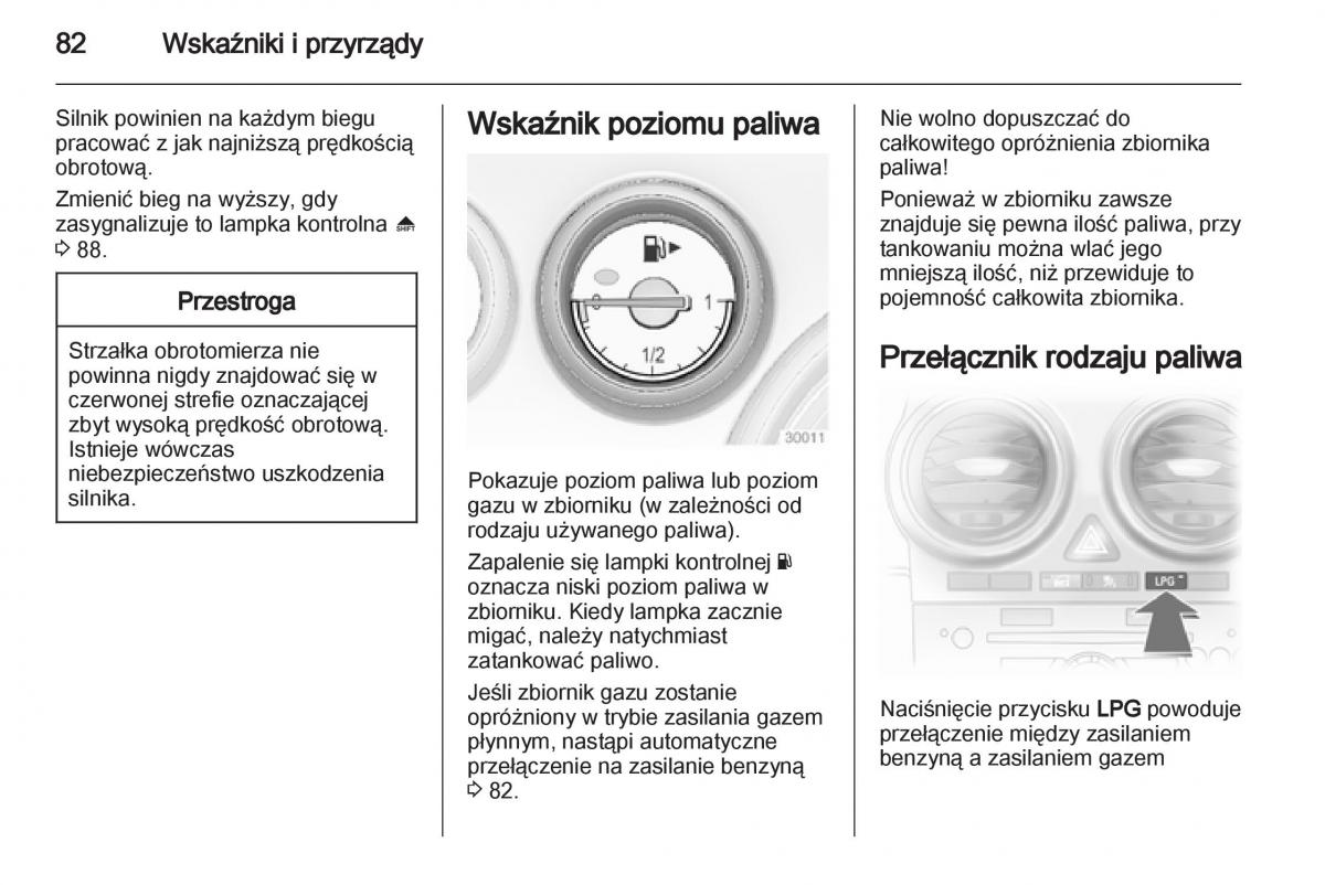 Opel Corsa D instrukcja obslugi / page 84