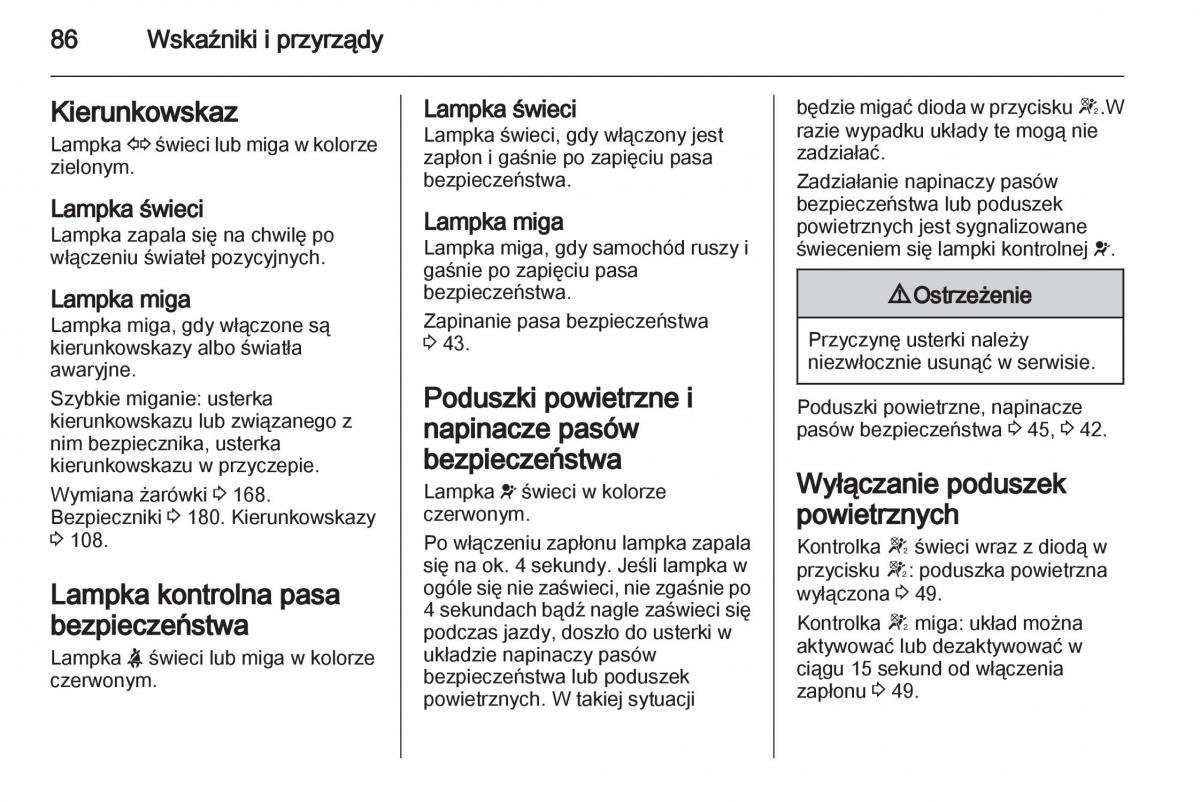 Opel Corsa D instrukcja obslugi / page 88