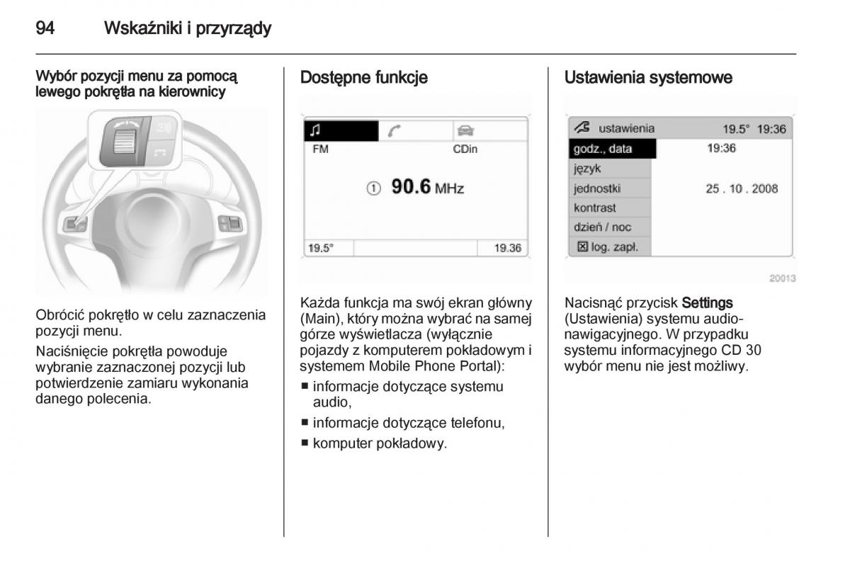 Opel Corsa D instrukcja obslugi / page 96