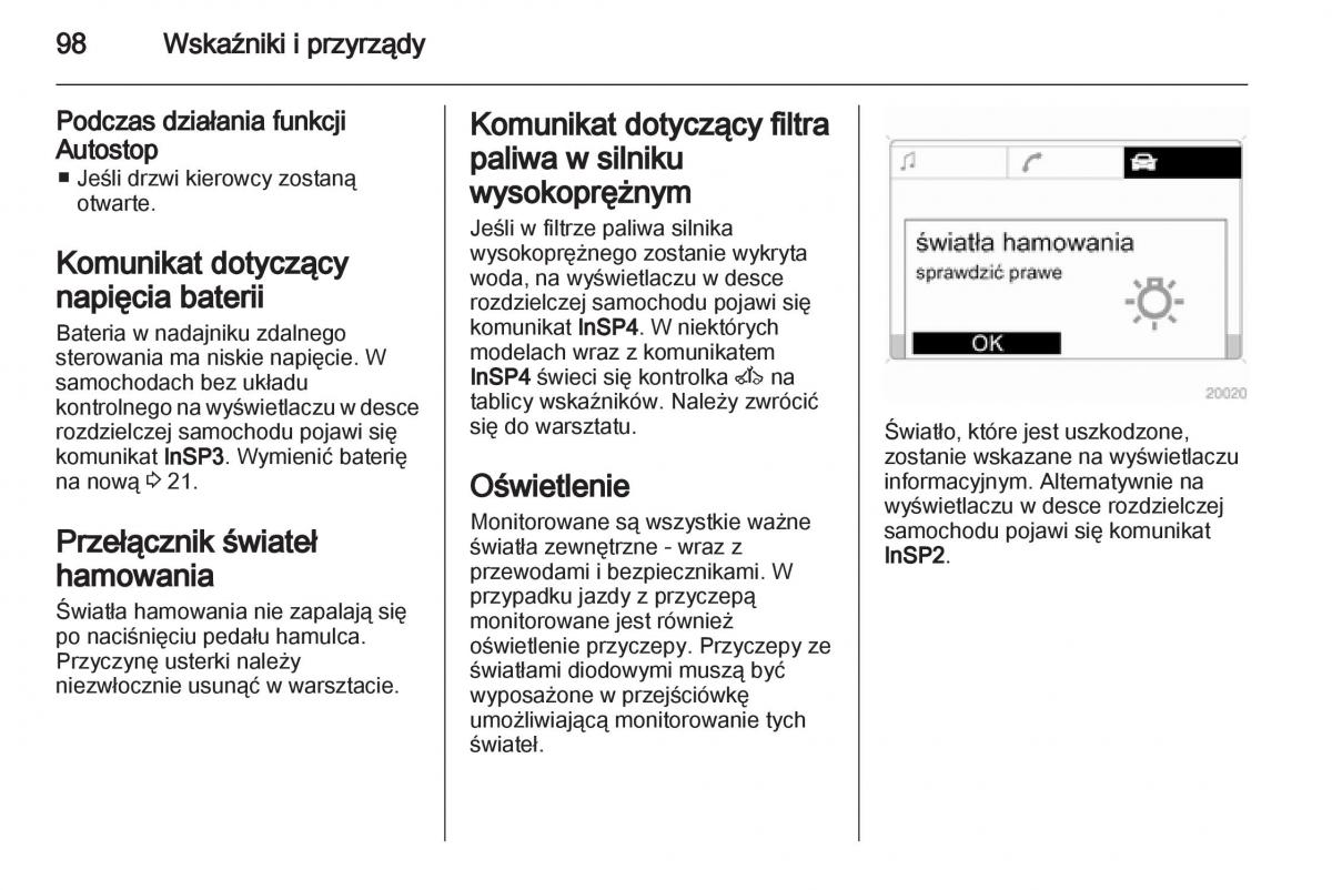 Opel Corsa D instrukcja obslugi / page 100