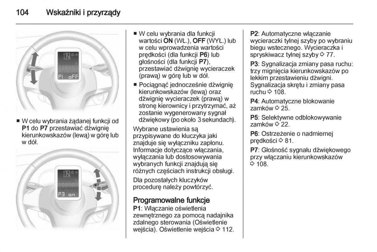 Opel Corsa D instrukcja obslugi / page 106