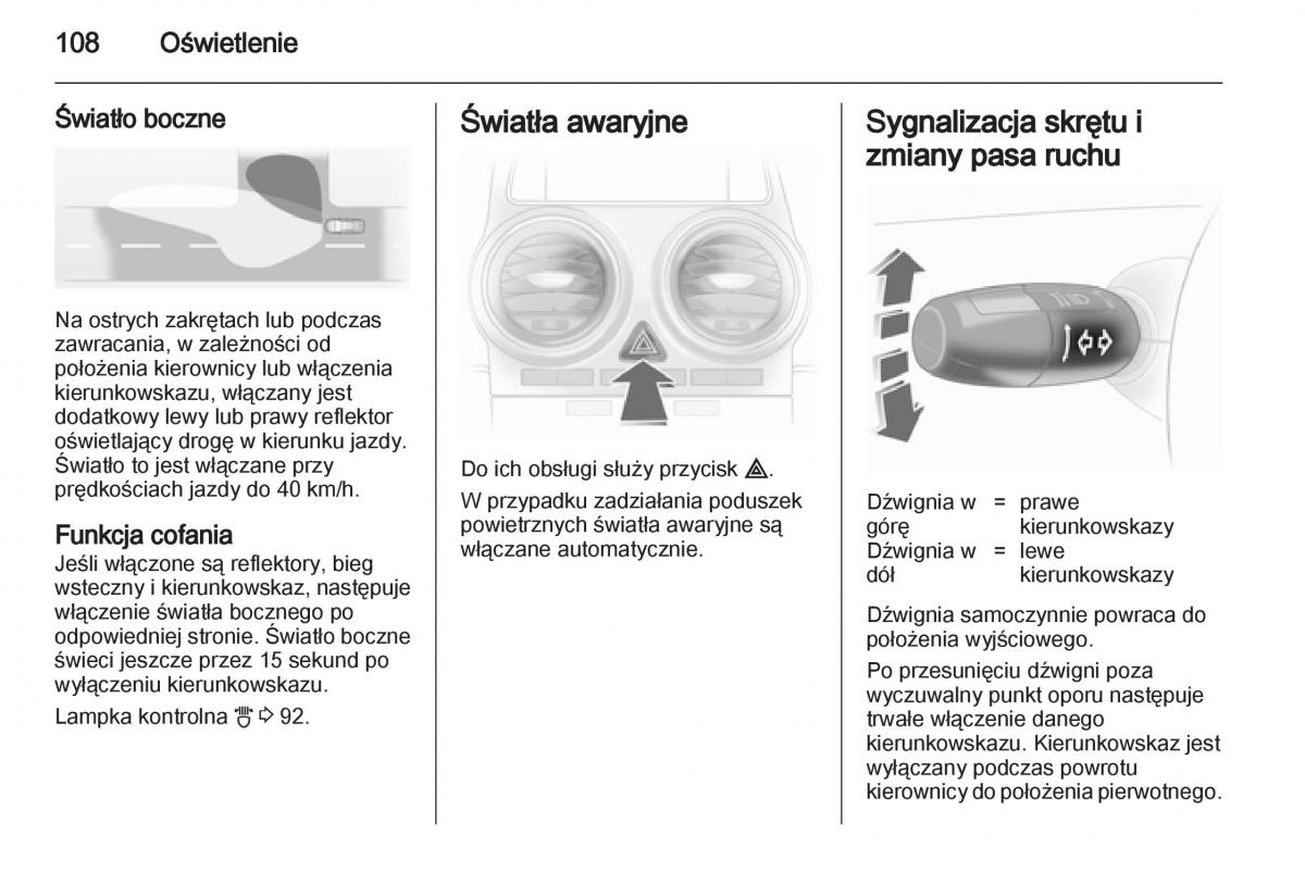 Opel Corsa D instrukcja obslugi / page 110