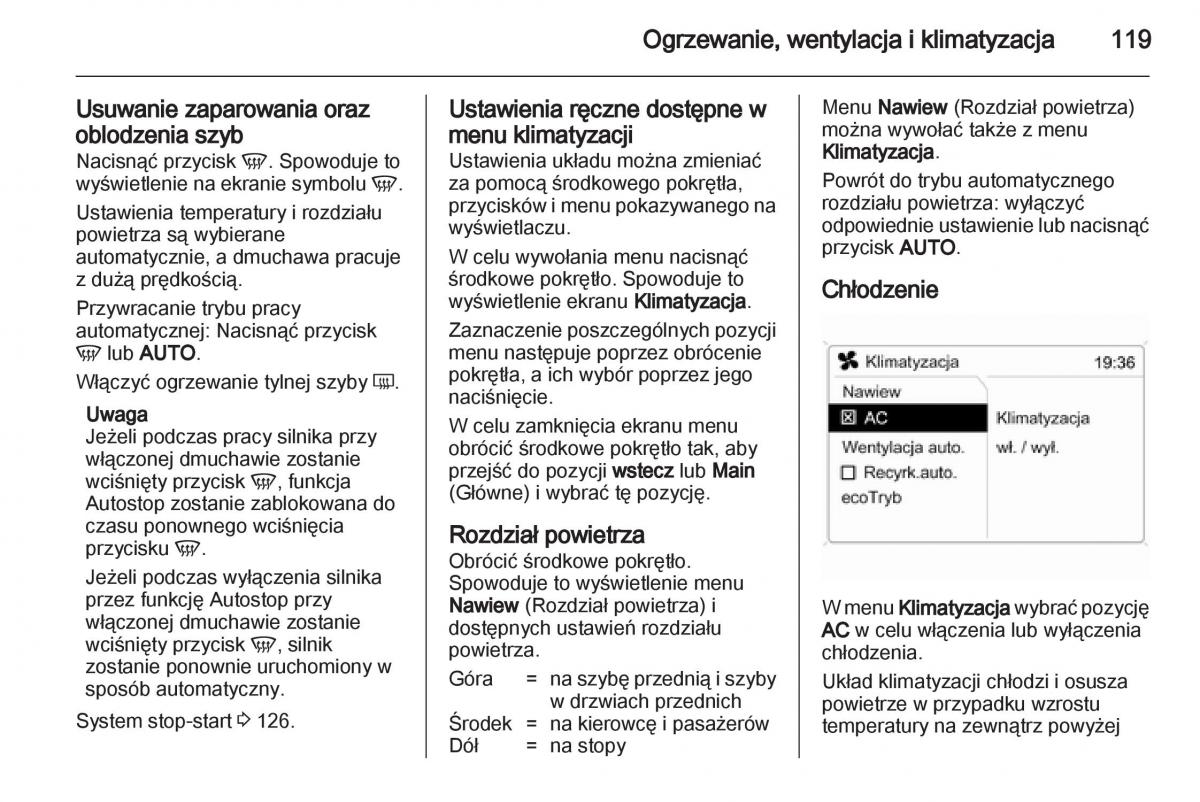 Opel Corsa D instrukcja obslugi / page 121