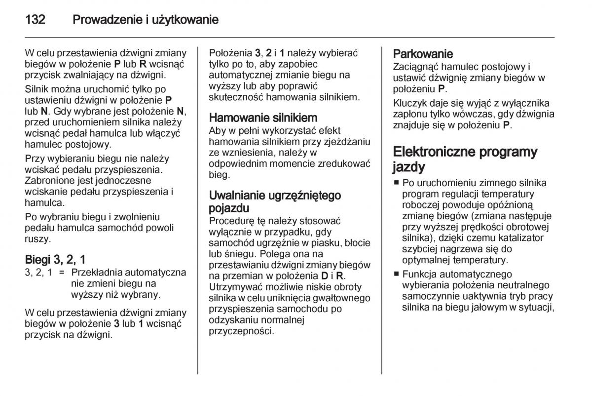 Opel Corsa D instrukcja obslugi / page 134