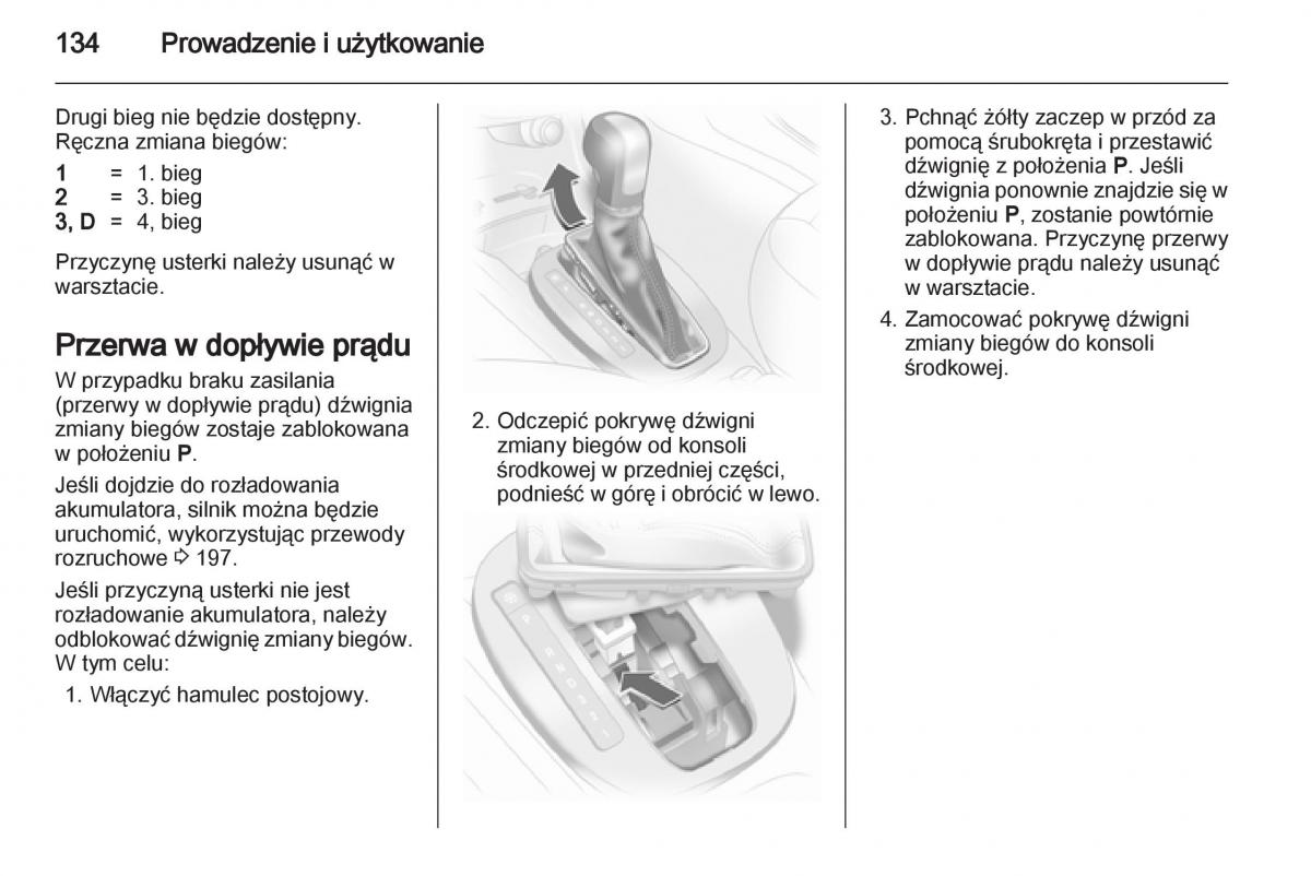 Opel Corsa D instrukcja obslugi / page 136