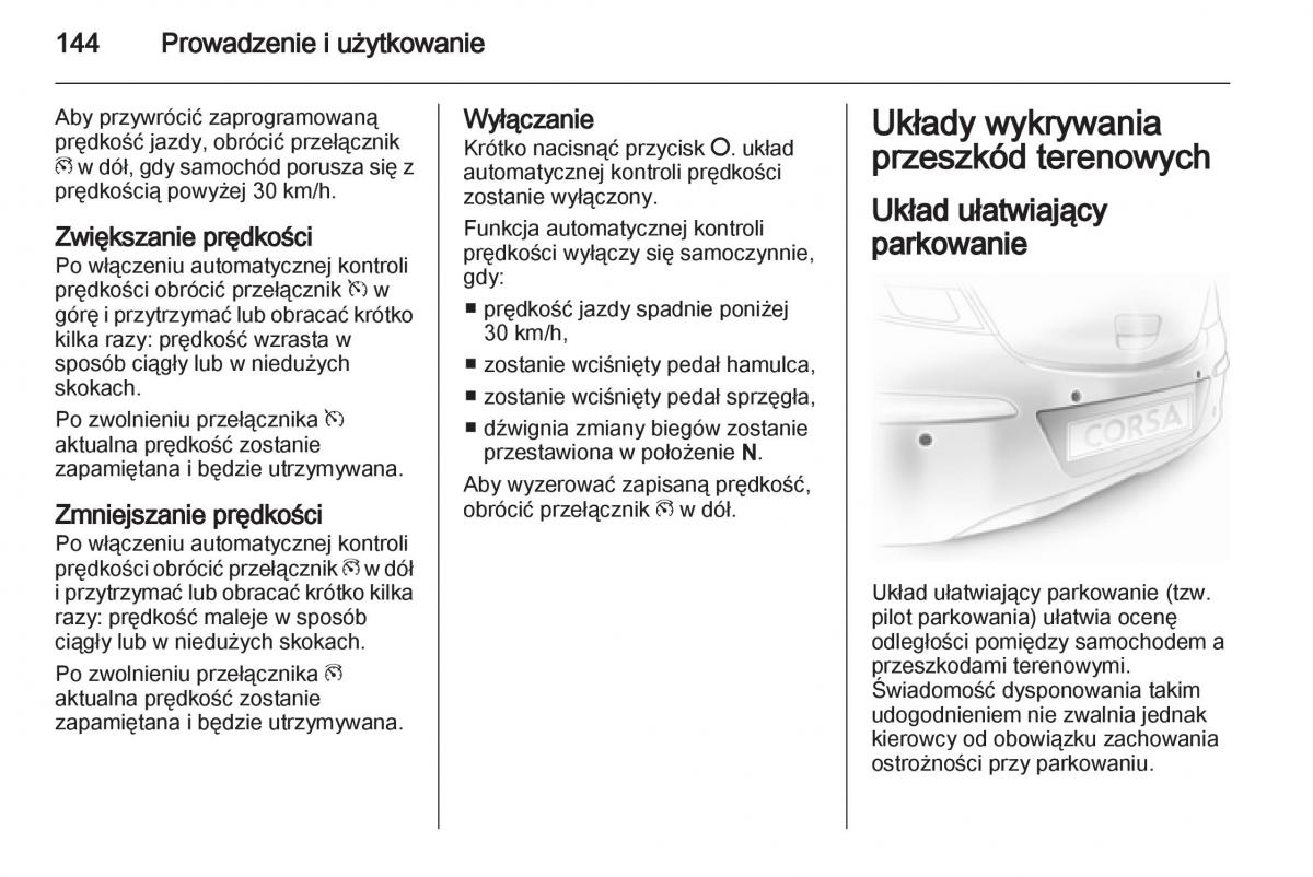 Opel Corsa D instrukcja obslugi / page 146