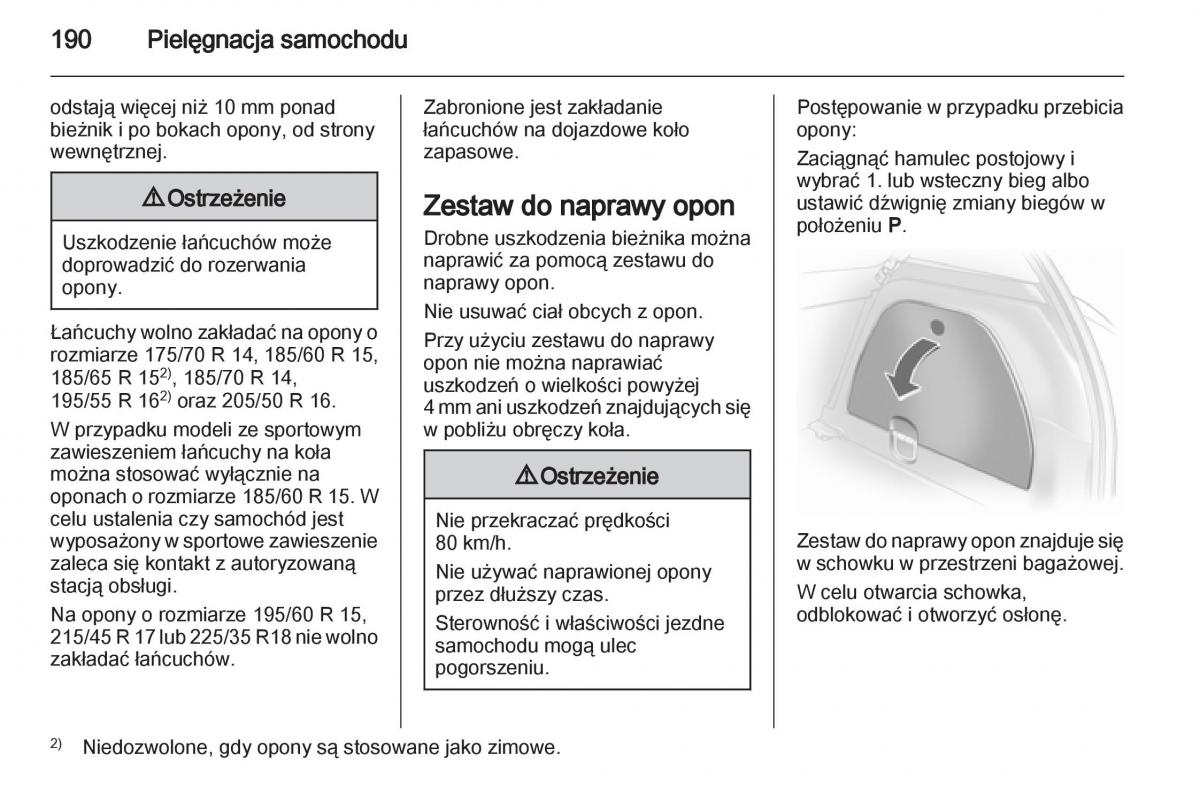 Opel Corsa D instrukcja obslugi / page 192