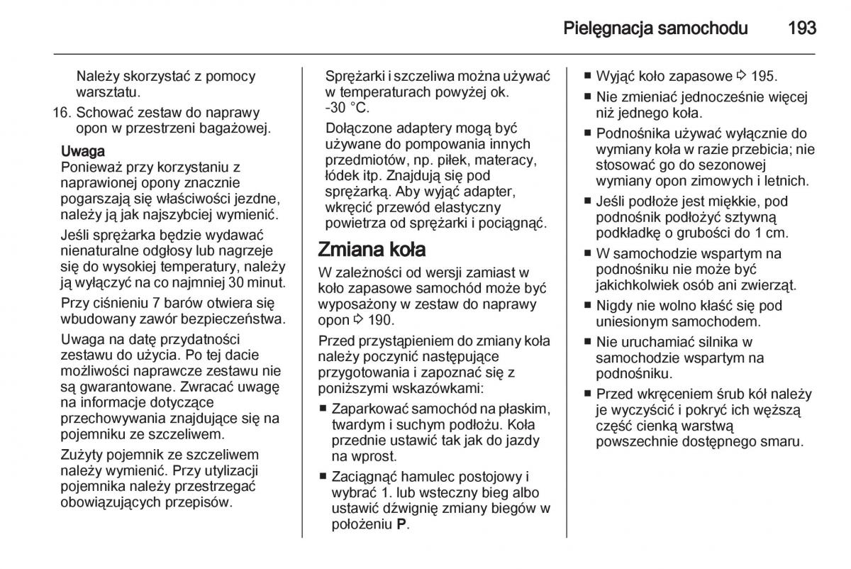 Opel Corsa D instrukcja obslugi / page 195