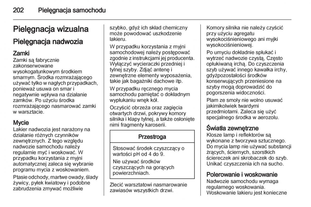 Opel Corsa D instrukcja obslugi / page 204