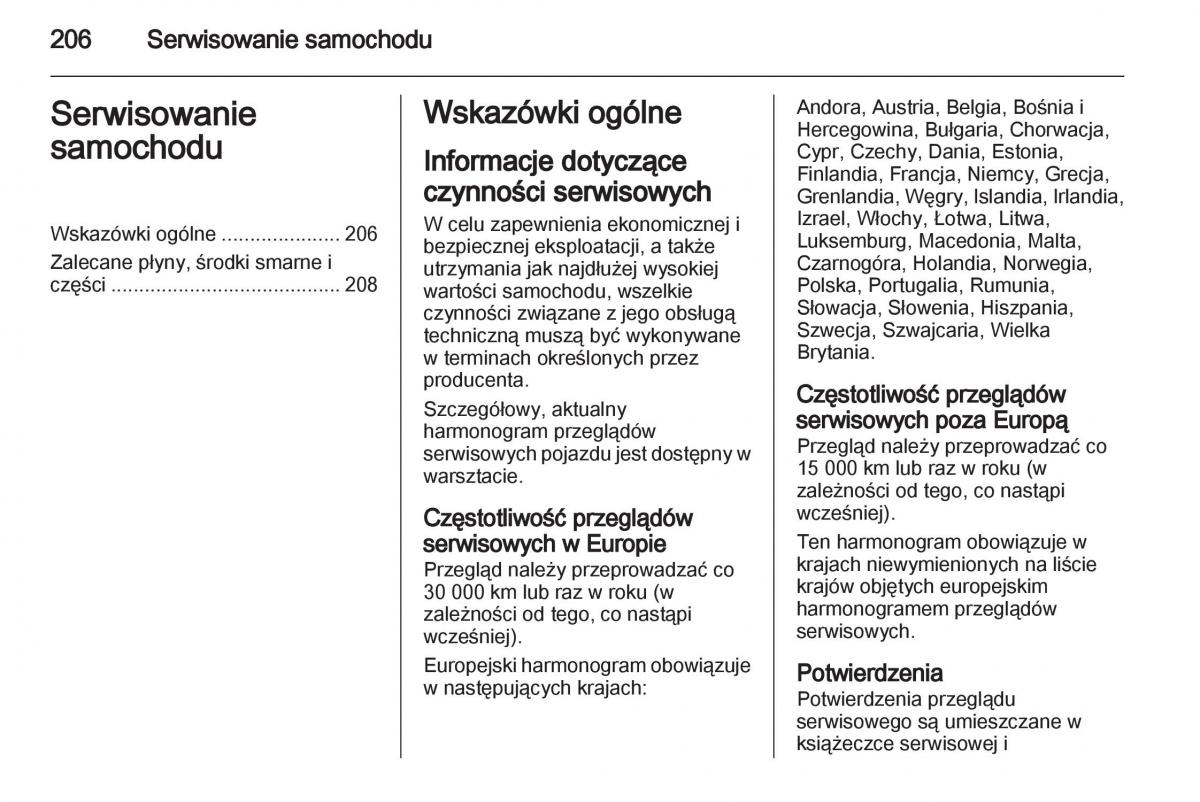 Opel Corsa D instrukcja obslugi / page 208