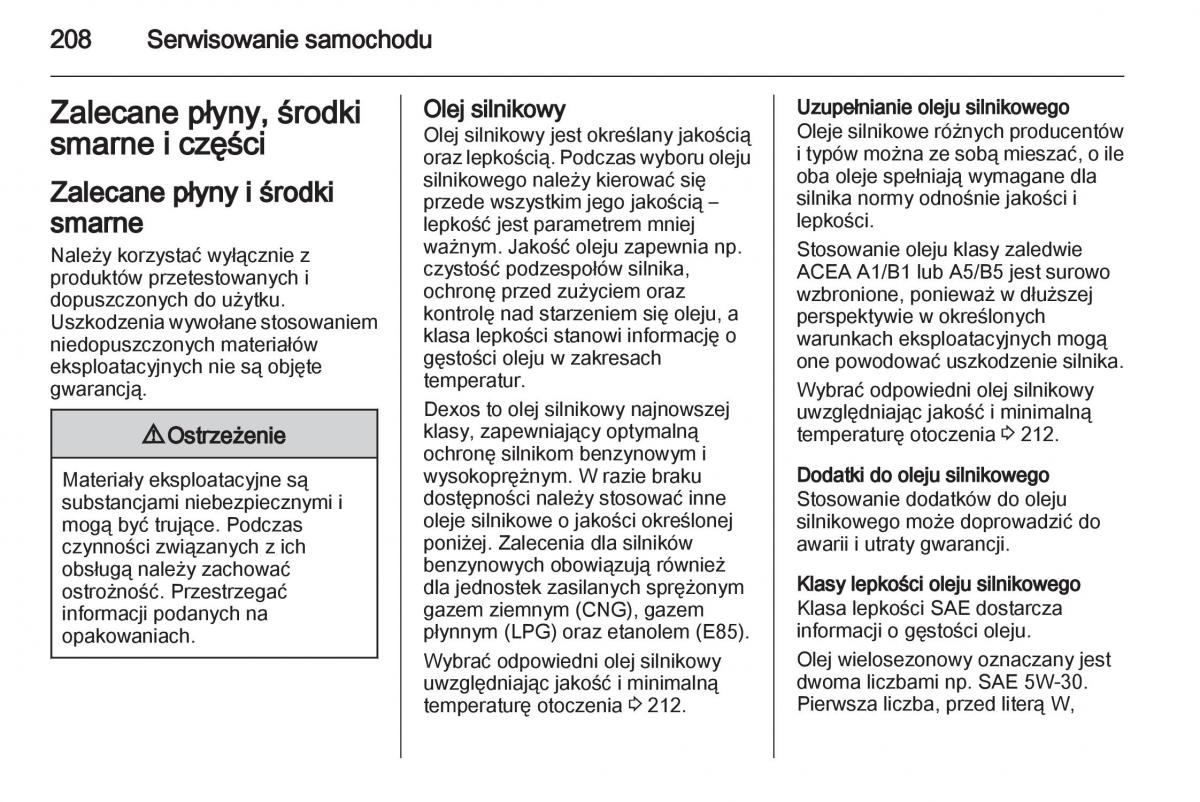 Opel Corsa D instrukcja obslugi / page 210