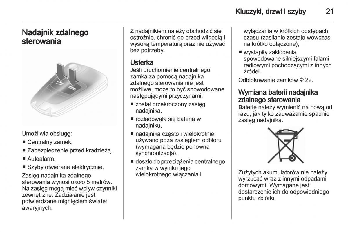 Opel Corsa D instrukcja obslugi / page 23