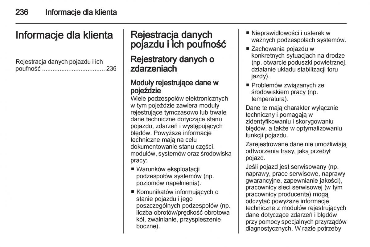 Opel Corsa D instrukcja obslugi / page 238