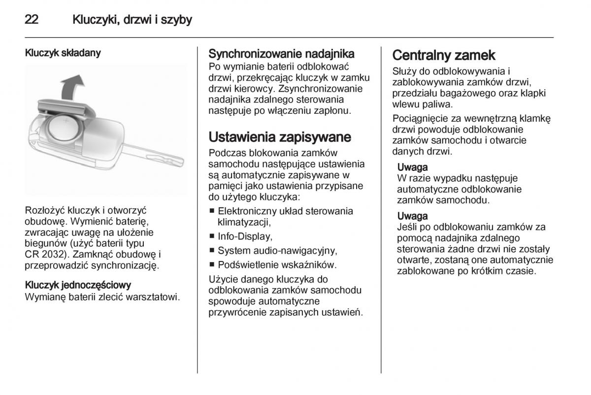 Opel Corsa D instrukcja obslugi / page 24