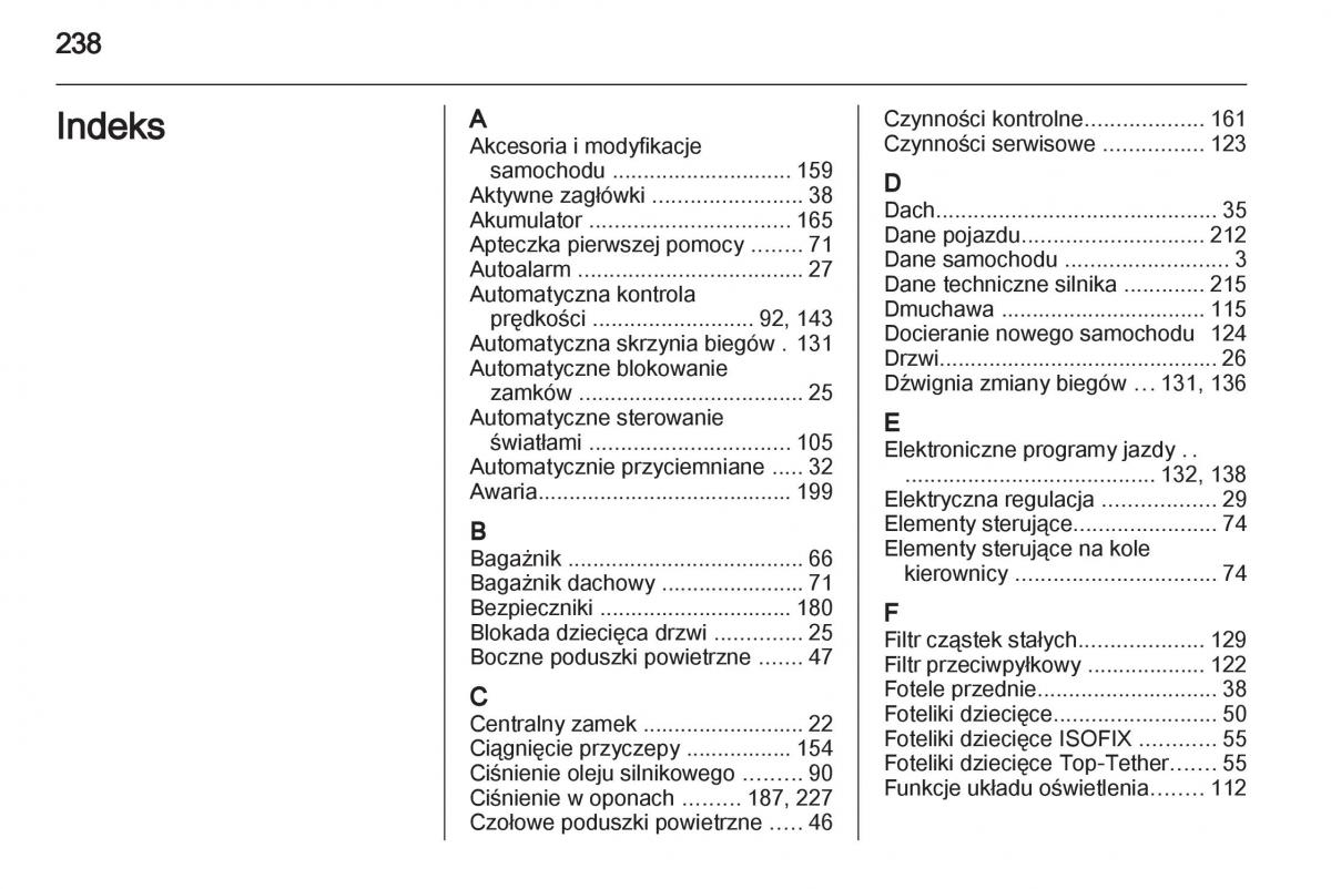 Opel Corsa D instrukcja obslugi / page 240