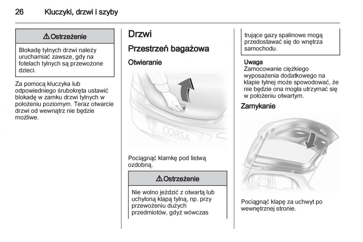 Opel Corsa D instrukcja obslugi / page 28